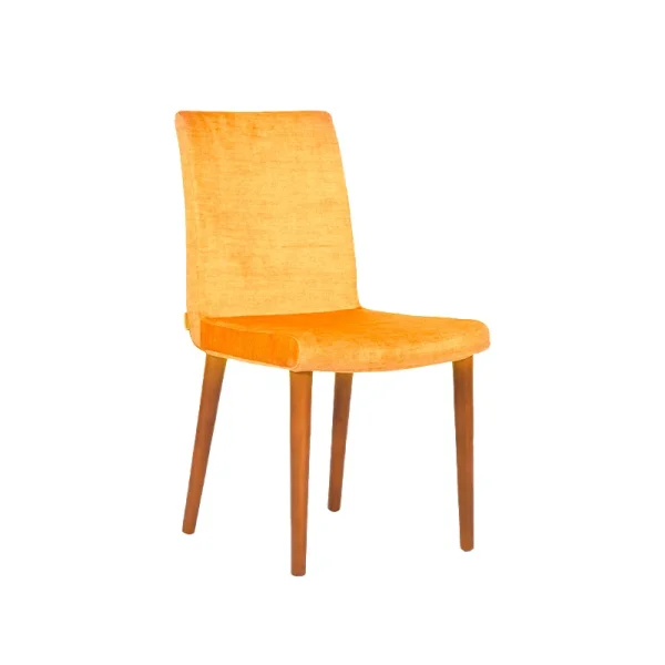 صندلی شیک چوبی با پایه مونتاژی قابل حمل و پشتی بلند پارچه ایی